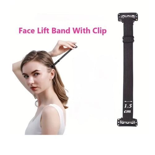 Face lift hair band with clips